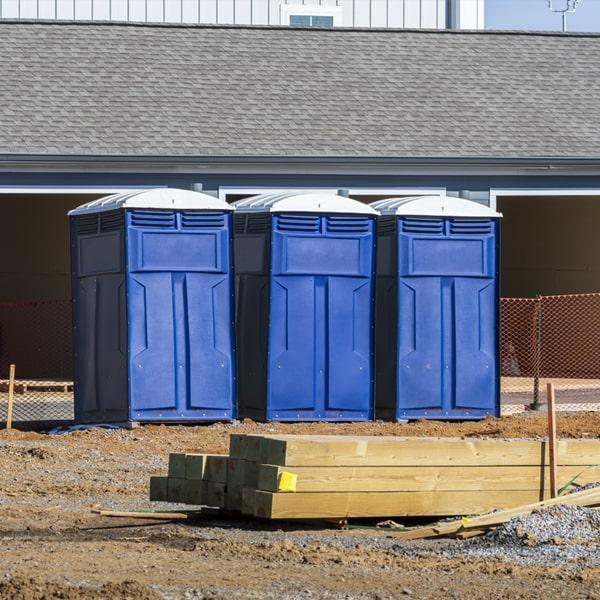 Portable restroom at a Southern California construction site